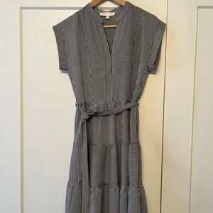 Striped Black and White Dress